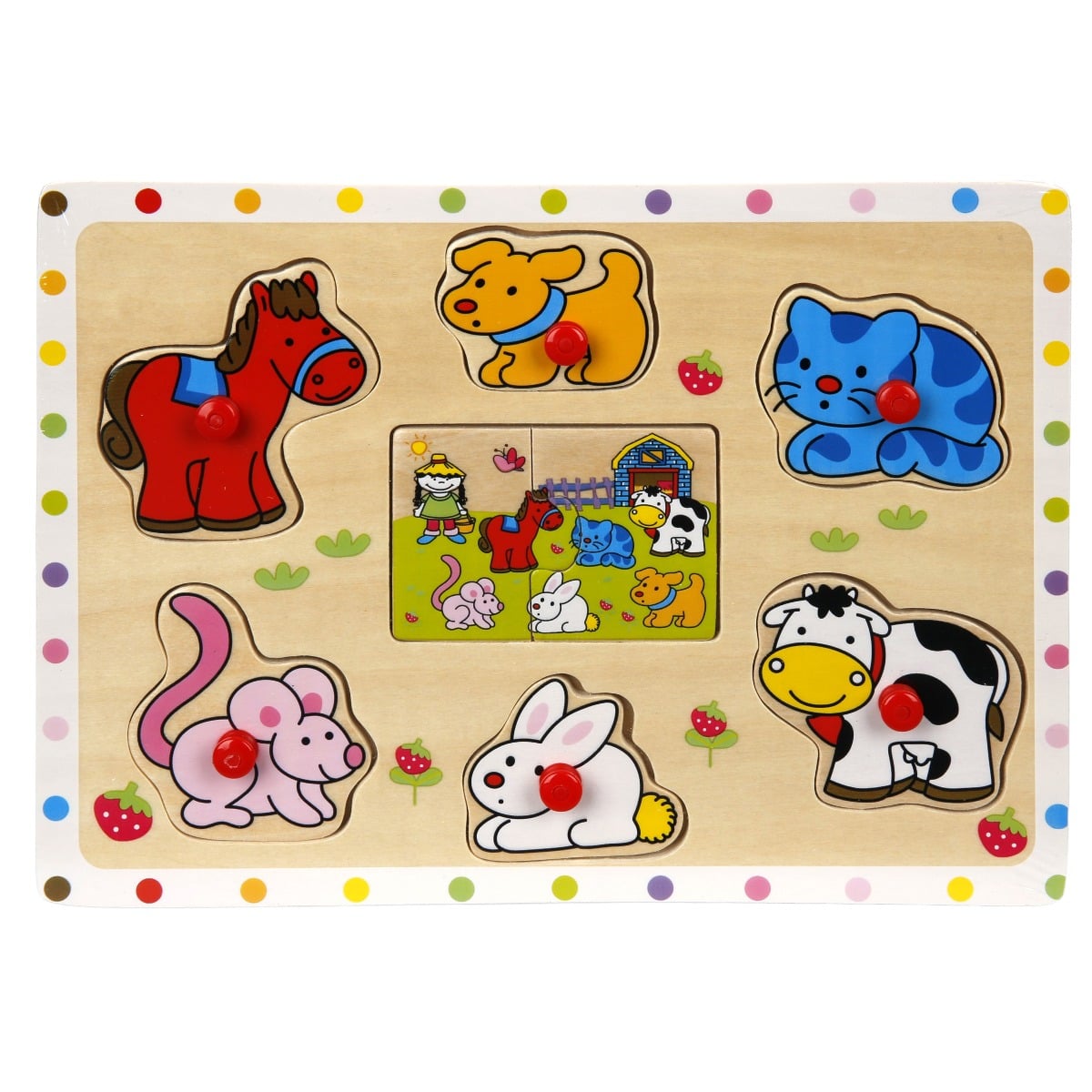 Puzzle Lemn 7 Piese cu Animale | Sunman