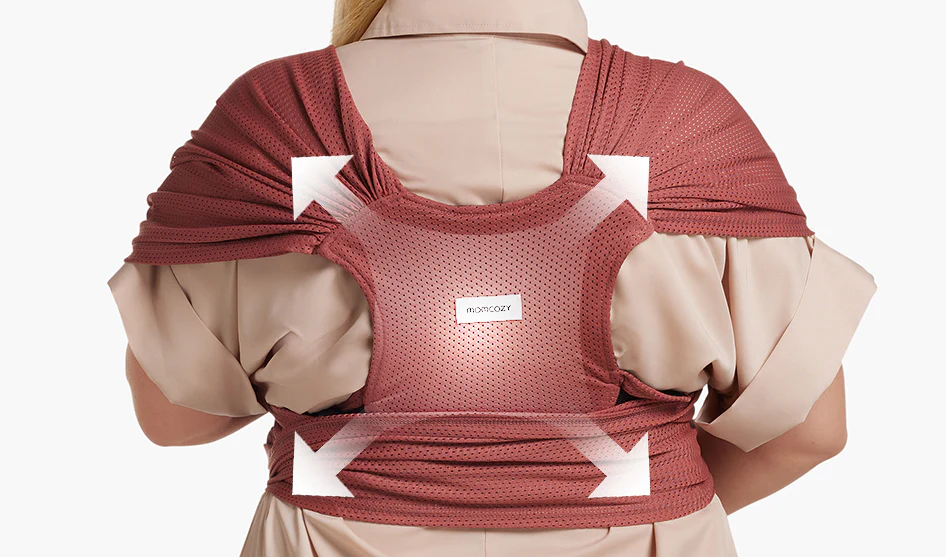 Marsupiu Momcozy ergonomic reglabil gri - imagine 5