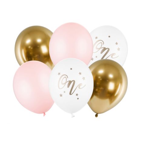 Baloane Roz Party Deco 30cm - Set 6 Buc