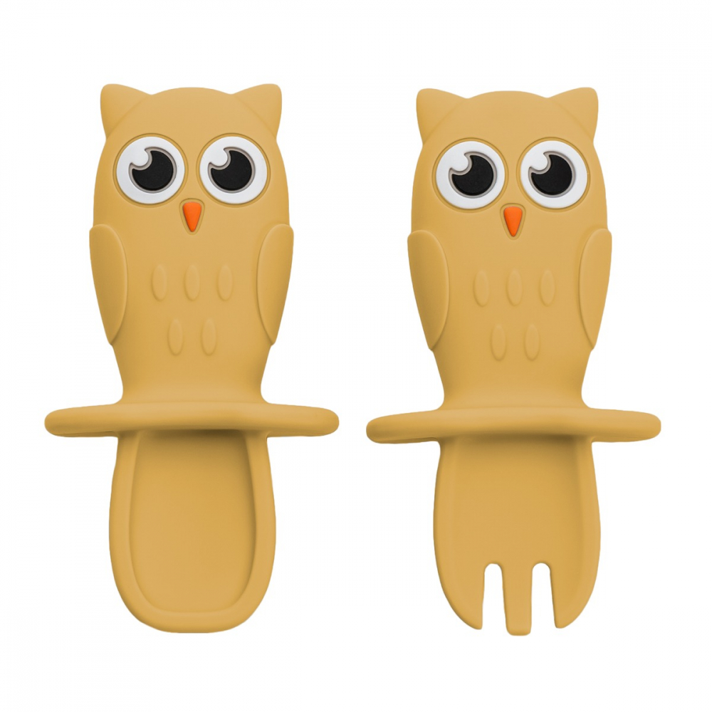 Set Tacâmuri Silicon AppeKids Owl Honey - imagine 5