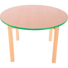 Blat Masa Rotund Moje Bambino, Verde, Cant Colorat