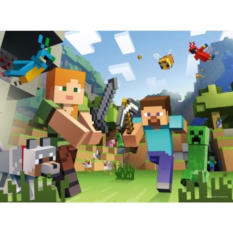 Puzzle Minecraft XXL 100 Piese pentru Copii - imagine 3