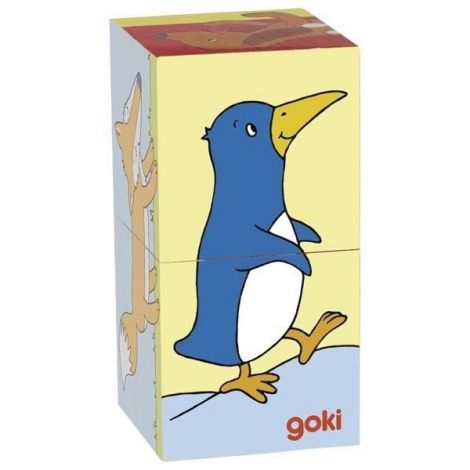 Cuburi Animale Goki | Jucarie Lemn Educativa - imagine 5