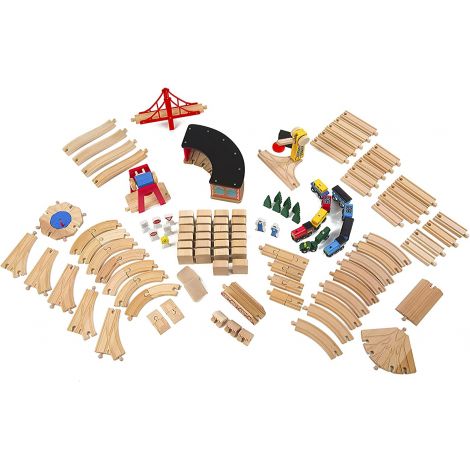 Set Trenulet Lemn Melissa&Doug 130 Piese - imagine 5