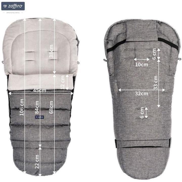 Sac Iarnă Carucior Womar Zaffiro Gri, Călduroș - imagine 2