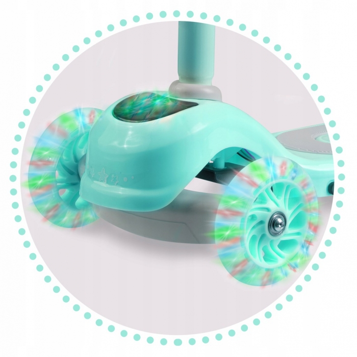 Trotineta Ricokids Piko LED Turcoaz 3+ Ani