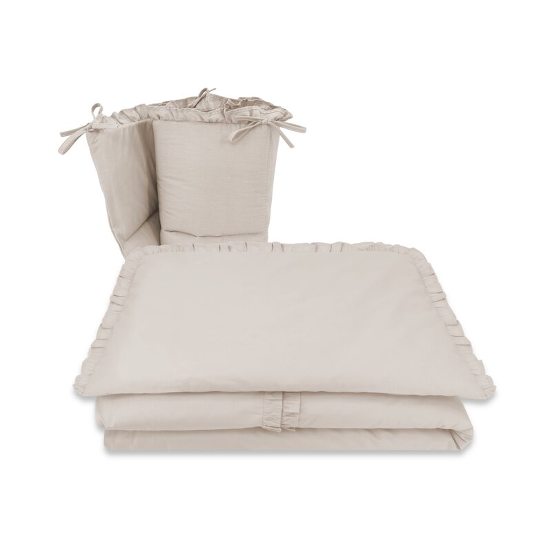 Lenjerie Patut MimiNu Royal Beige 3 Piese Bumbac