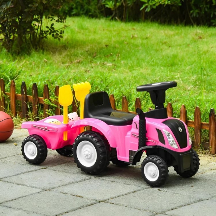 Tractor New Holland cu Remorca Ecotoys - Joc Activ - imagine 9