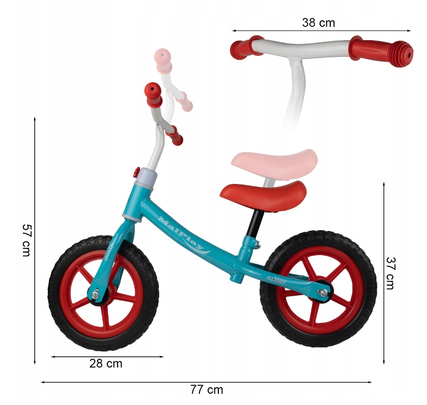 Bicicleta fără pedale Malplay Push Sport, 12 inch - imagine 4