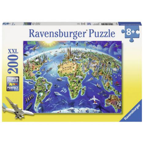 Puzzle Harta Lumii 200 piese Ravensburger - imagine 2