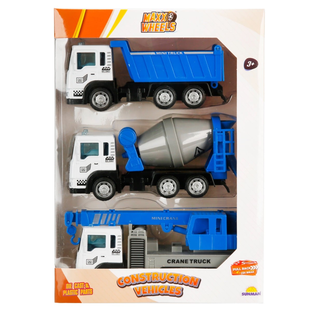 Set 3 Vehicule Construcție Maxx Wheels