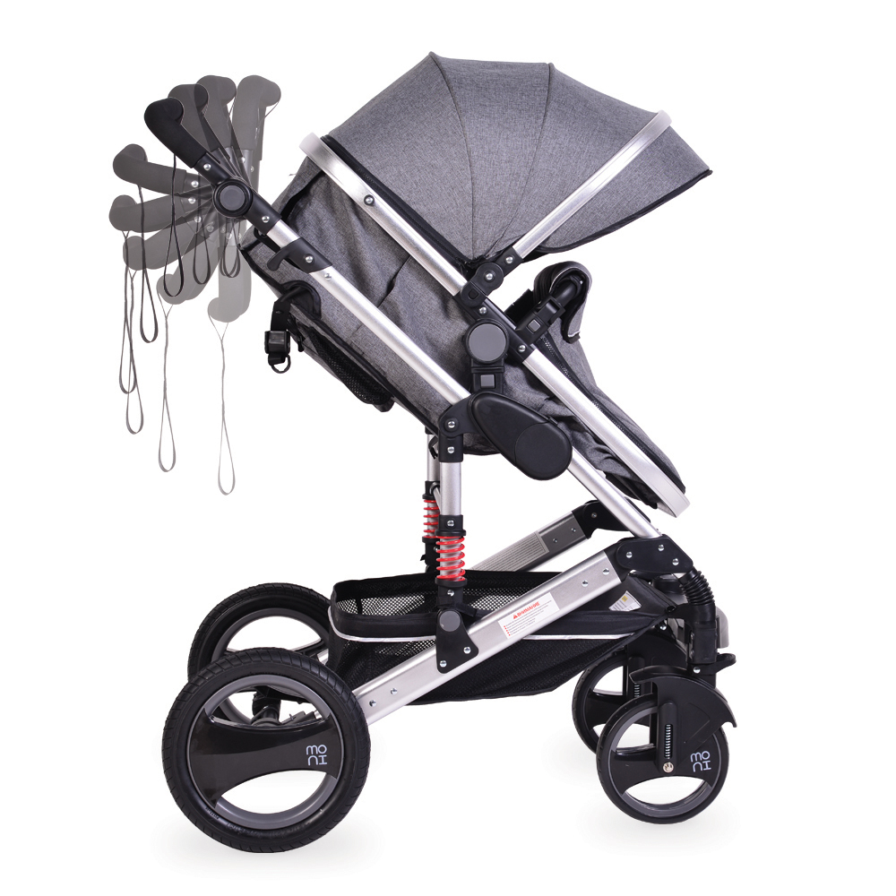 Carucior 2in1 Moni Gala Dark Grey, Aluminiu