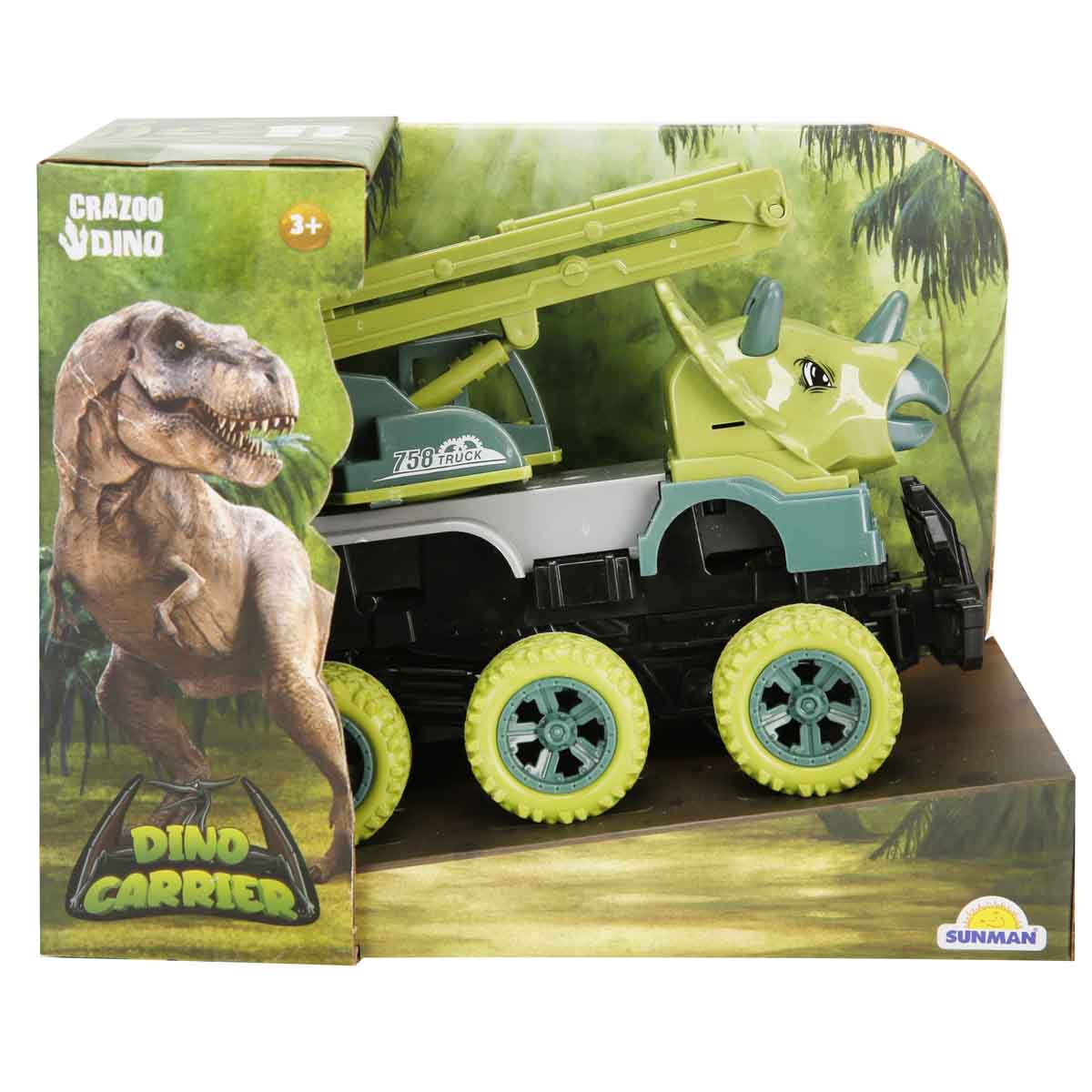 Crazoo Dino Carrier - Vehicul dinozaur 17cm