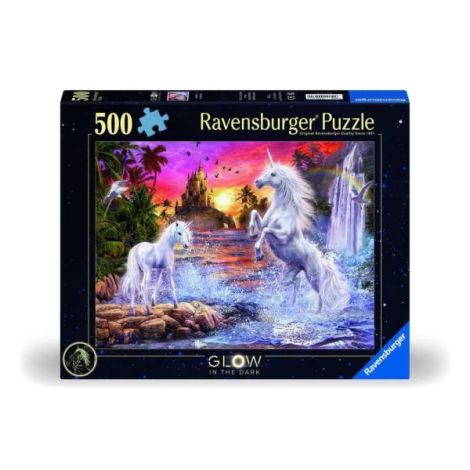 Puzzle Unicorni Ravensburger 500p - Luminează în Întuneric