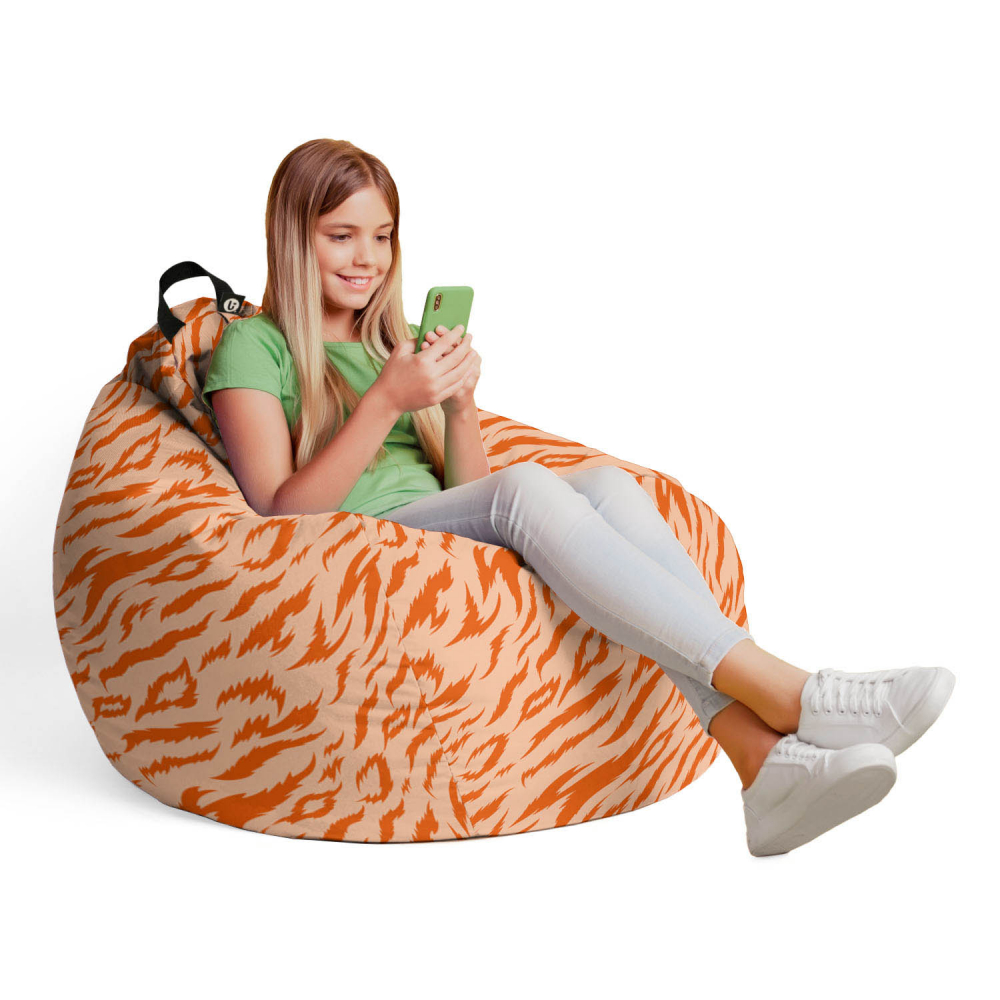 Fotoliu Puf L Tigre Orange Updeco - imagine 4