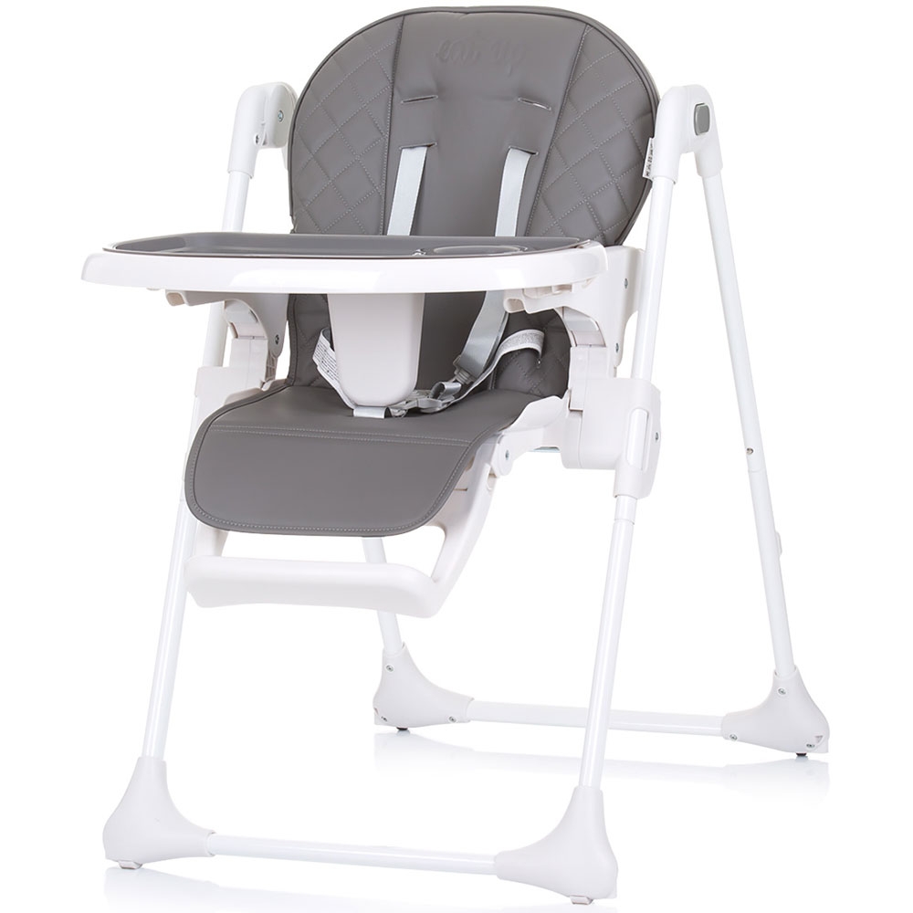Scaun de masă Chipolino Eat Up Graphite, Piele Ecologică