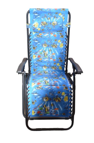 Sezlong Copii Gimi Gym, Model Pestișori Albastru