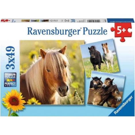 Puzzle Educativ Cai 3x49 Piese Ravensburger - imagine 2