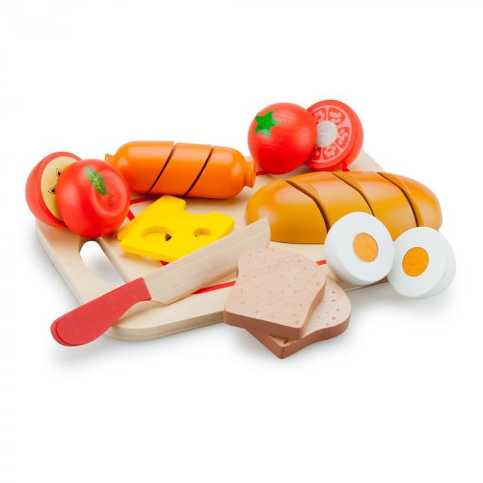 Set Lemn Platou Alimente New Classic Toys