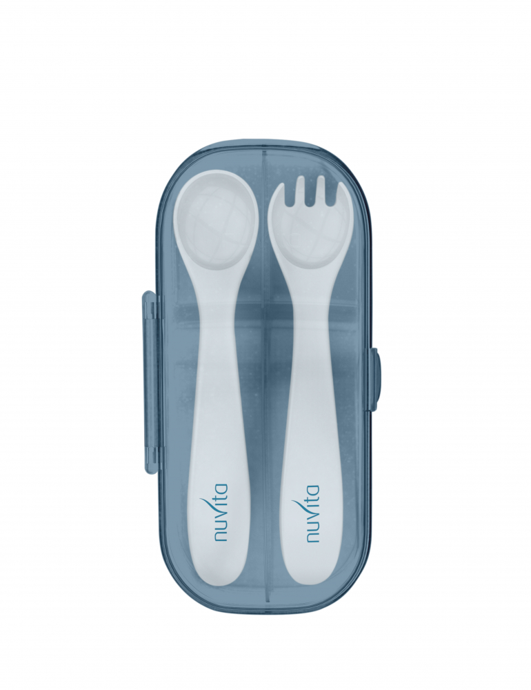 Tacamuri de calatorie Nuvita Easy Eating - Albastru