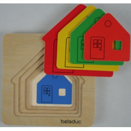 Puzzle Stratificat Casuta Beleduc - Lemn Educational - imagine 9