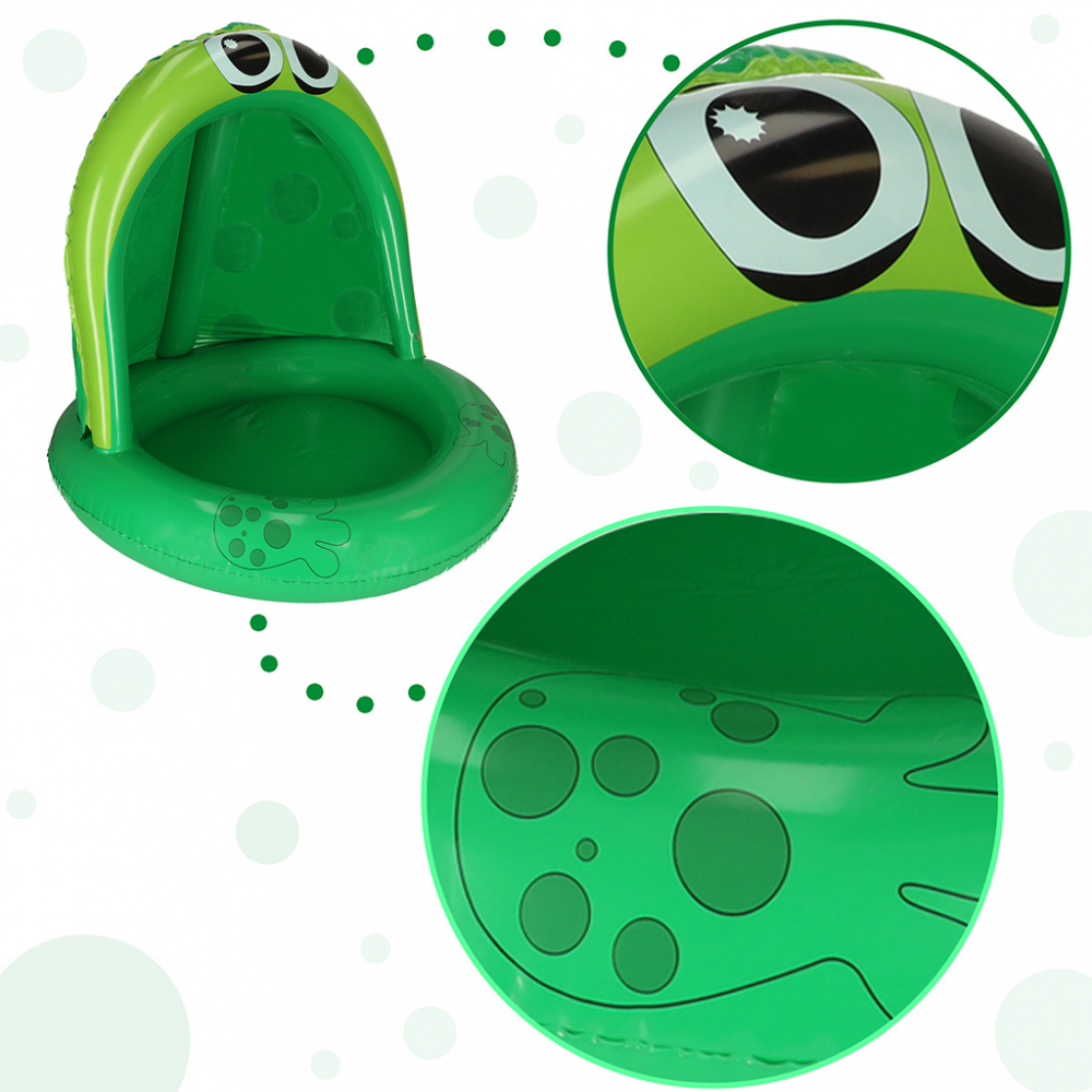 Piscina Gonflabila Broscuta Verde cu Umbrar Ikonka - imagine 5