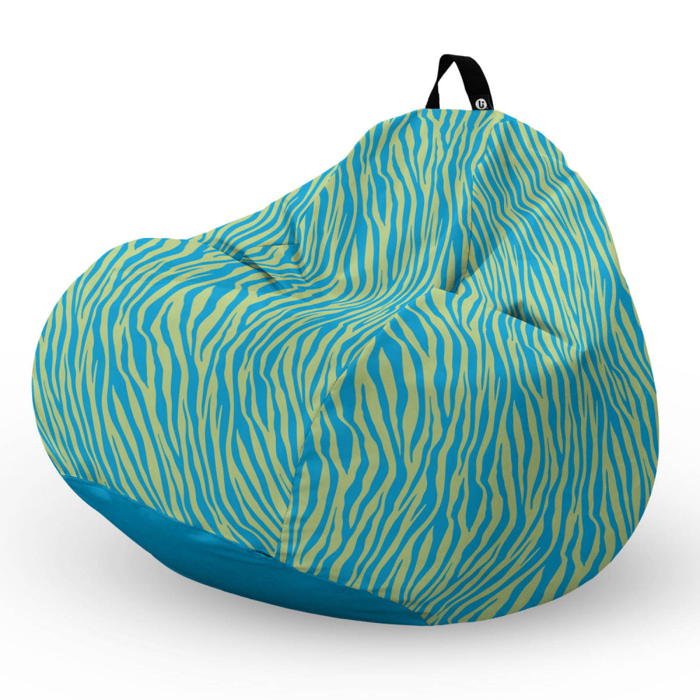 Fotoliu Puf XL Zebra Green | Updeco - imagine 5