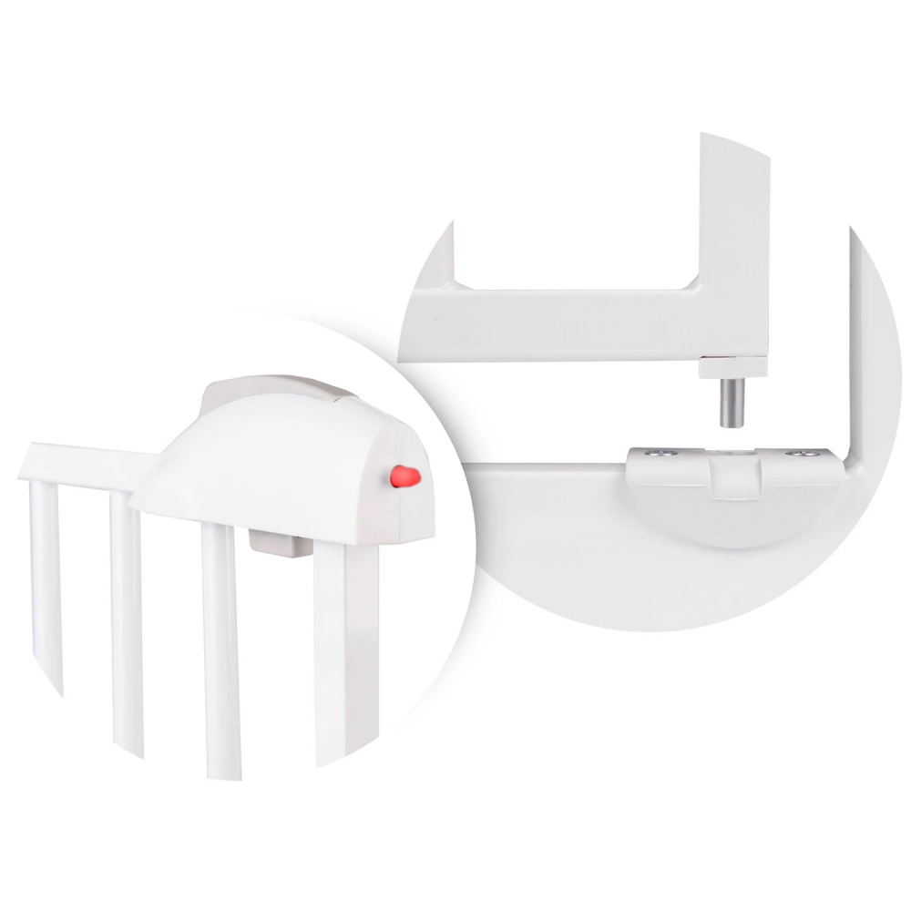 Poarta Siguranta Nukido Alb 75-85 cm, Montaj Fara Gaurire - imagine 8