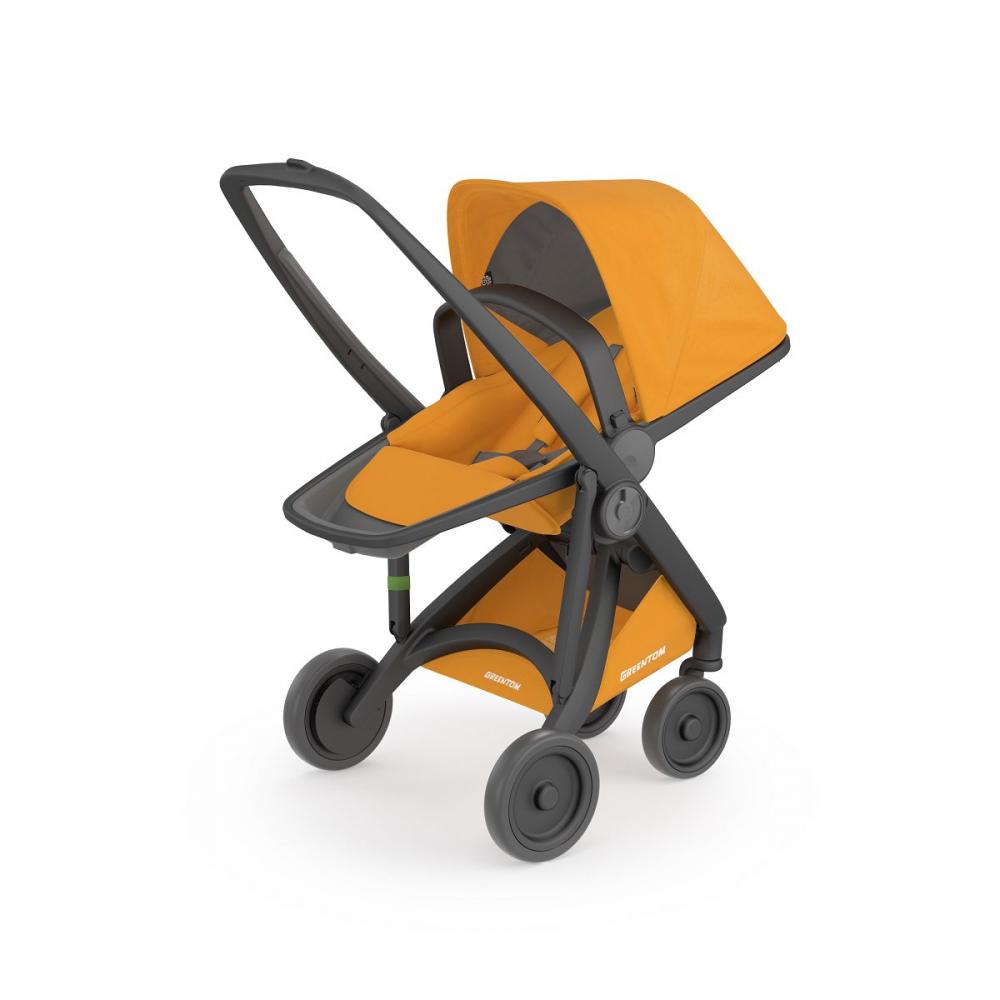 Carucior 2 in 1 Greentom 100% Ecologic Black Sunflower - imagine 2