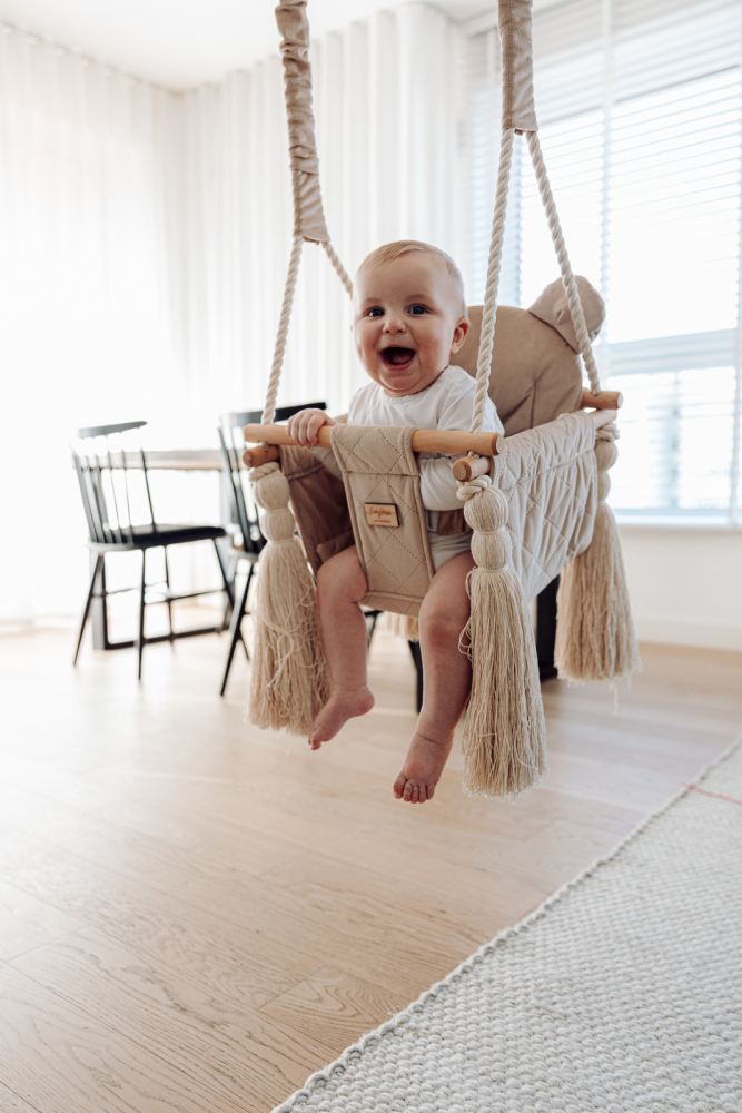 Leagan Velvet Babysteps cu Perna Ursulet - imagine 6