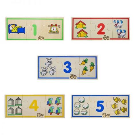 Puzzle Lemn Educativ Numere | Fakopancs - imagine 2