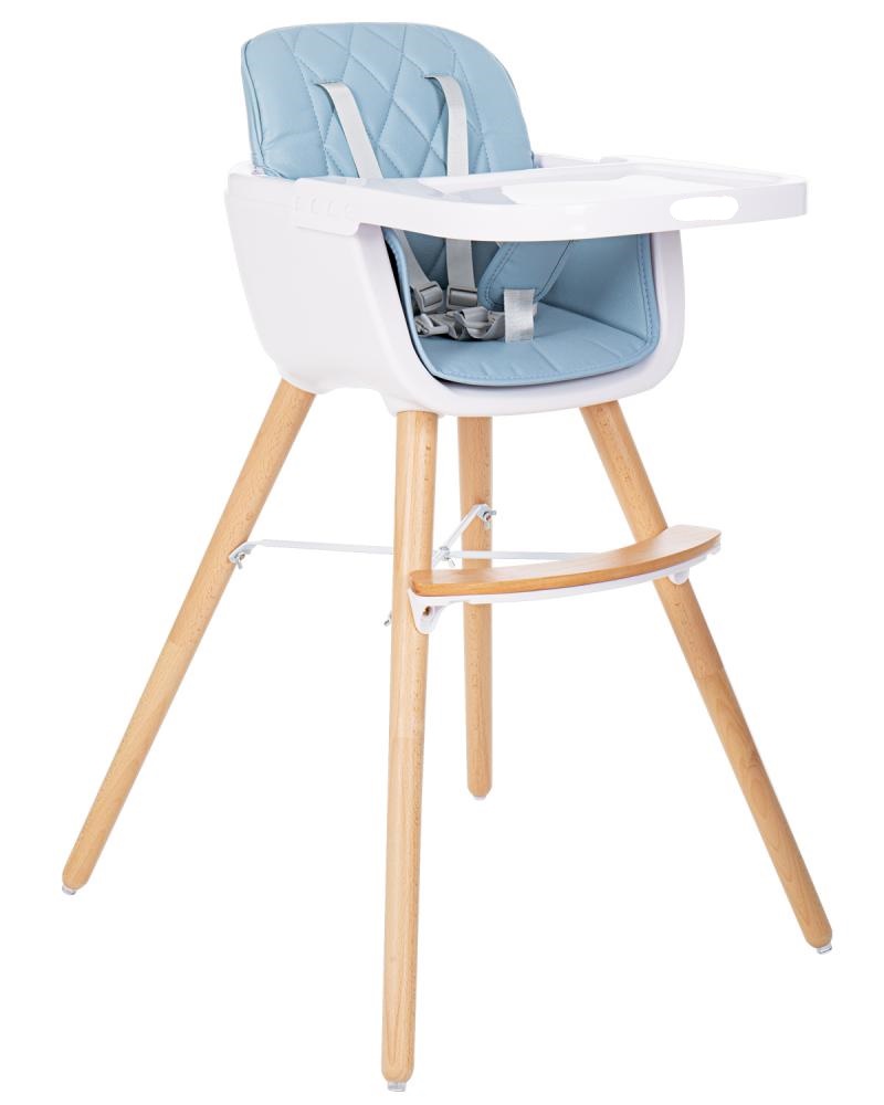 Scaun Little Mom 2in1 Woody Blue Transformabil - imagine 3