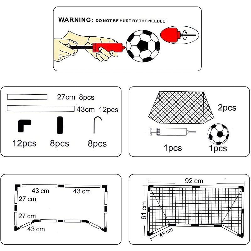 Set Fotbal Procart pentru Copii cu Porti si Minge - imagine 8