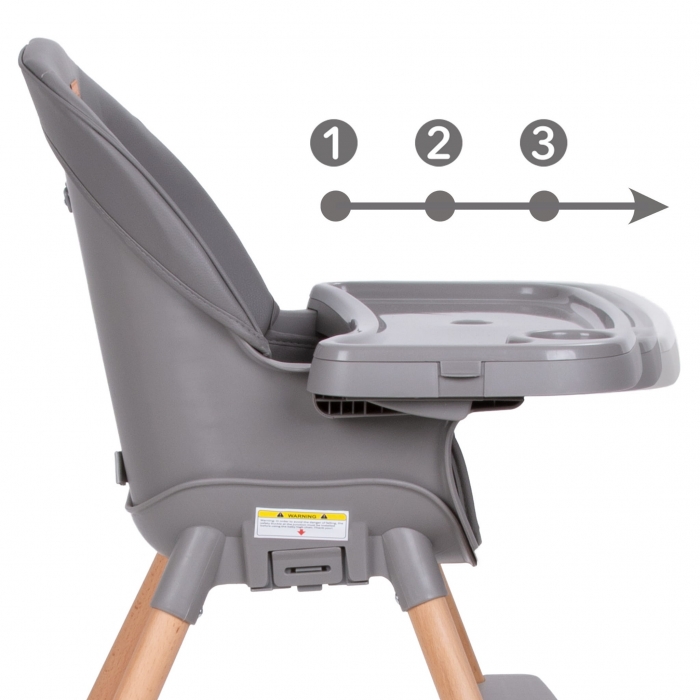 Scaun de masă 4 în 1 Kidwell Eatan Wood Gray - imagine 6