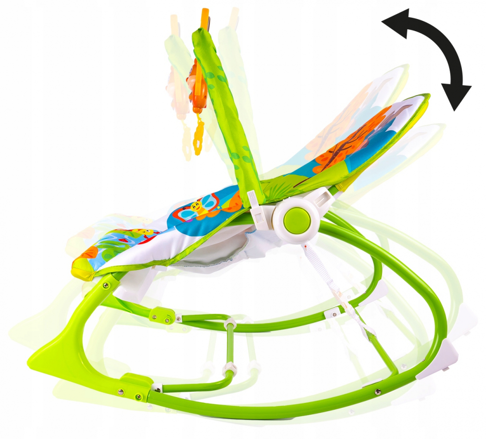 Balansoar Malplay Copii cu Vibratii si Muzica, Green - imagine 6