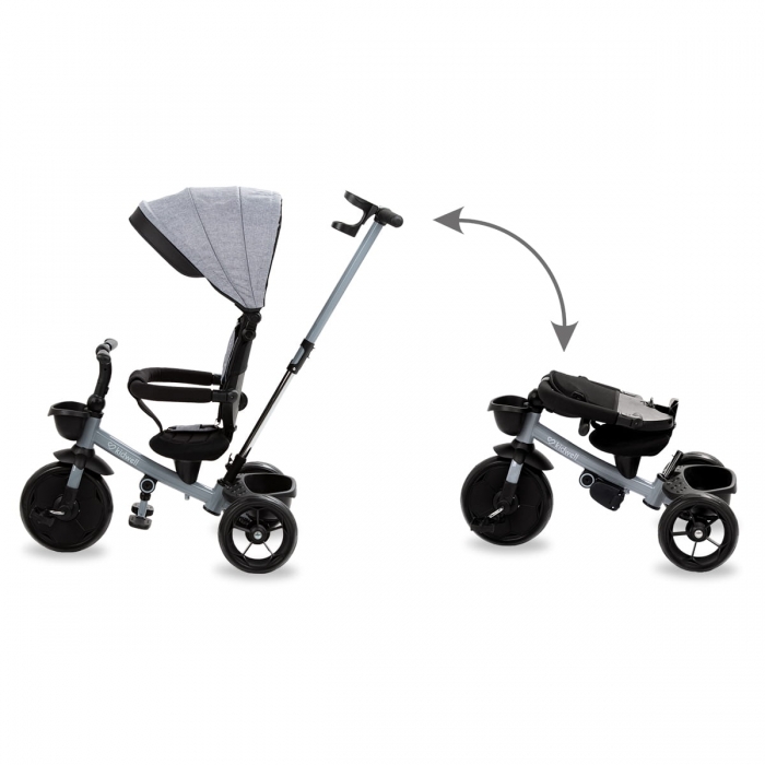 Tricicleta Kidwell Axel Gri, Scaun Rotativ 25kg - imagine 3