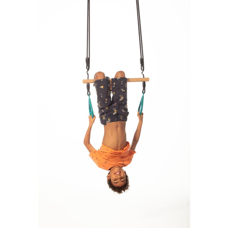 Leagan Dice Trapez Lemn, Turquoise