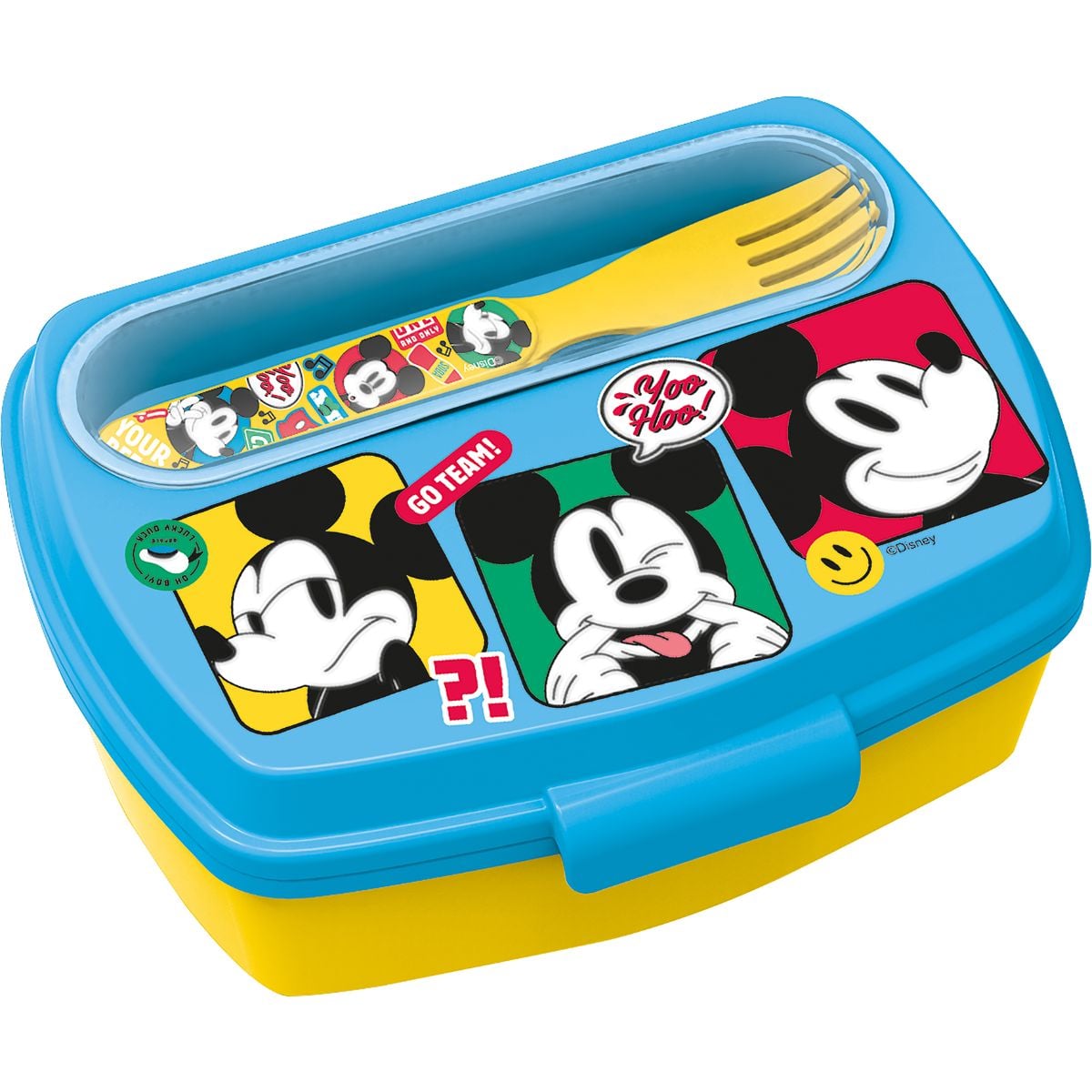 Caserola pranz Stor Mickey Mouse cu tacamuri