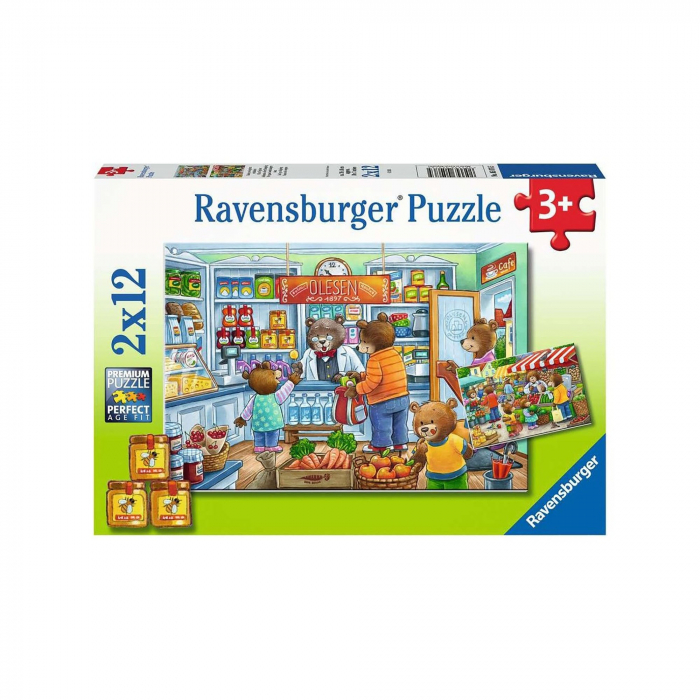 Puzzle Ravensburger Magazin Alimentar 2X12 - Joc Educativ