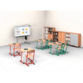 Scaun școlar reglabil Moje Bambino T, Roșu, M. 5-6 - imagine 2