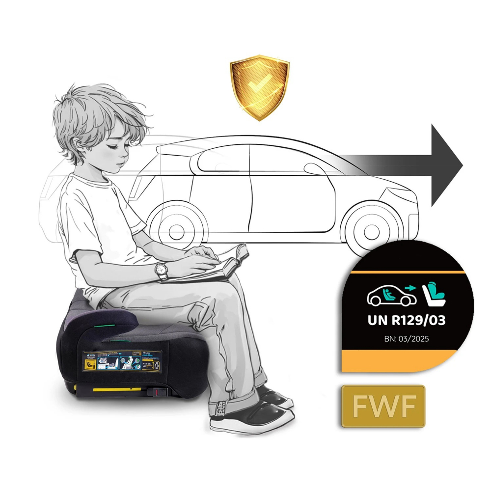 Inaltator Auto Nukido Louis Gri cu ISOFIX - imagine 2