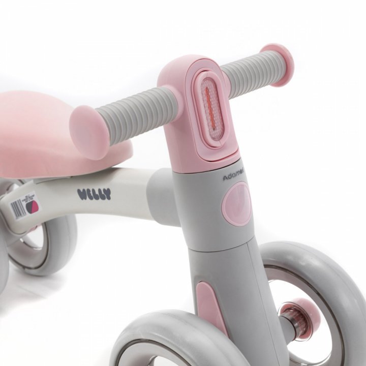 Bicicletă echilibru Adamex Welly LED Grey Pink - imagine 4