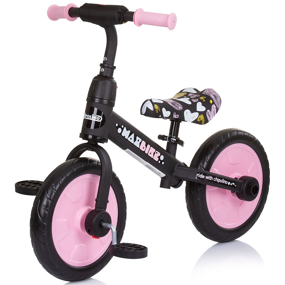 Bicicleta Chipolino Max Bike Pink 10 inch, 2 in 1