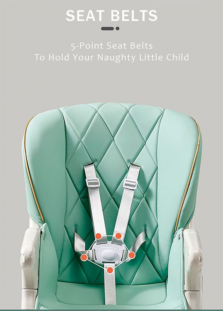 Scaun Masa 3in1 Little Mom Moove Green, Reglabil - imagine 8