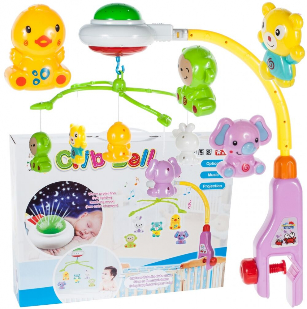 Carusel Muzical MalPlay cu Proiector pentru Somn Lin - imagine 8