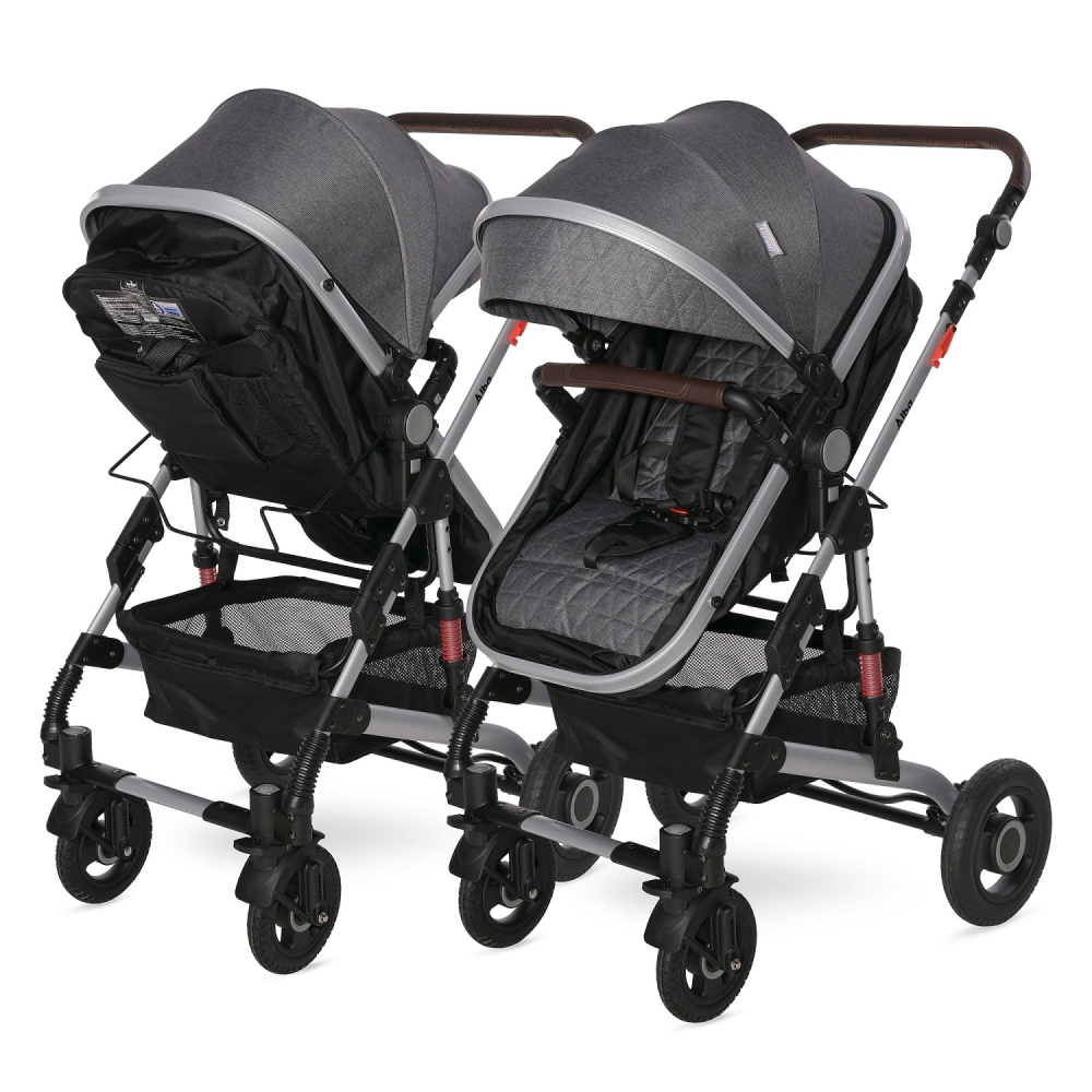 Carucior Lorelli Alba Premium, Landou Transformabil 3 in 1 - imagine 2