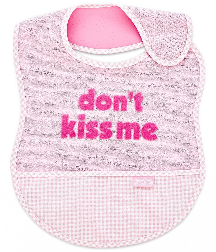 Baveta BabyJem Dont Kiss Me Pink
