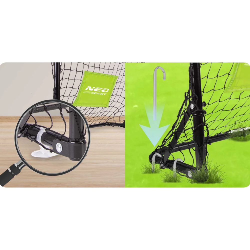 Set 2 Porți Fotbal Copii Neo Sport cu Plasă - imagine 7