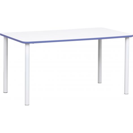 Blat Masă Quadro Alb, Cant Albastru Marin, Moje Bambino - imagine 2