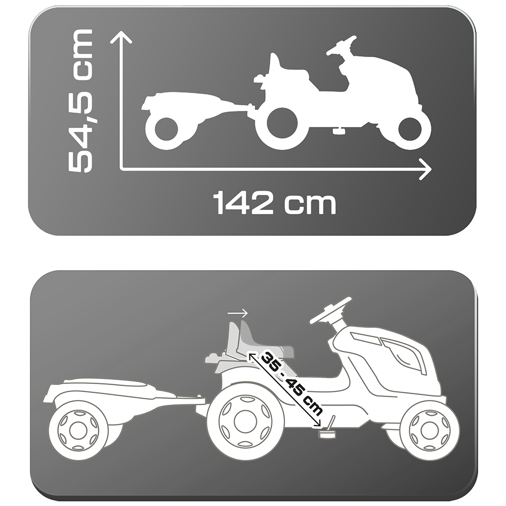 Tractor cu Pedale Smoby Farmer XL si Remorca - imagine 2